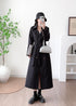Button Down Double Breasted Long Trench Coat